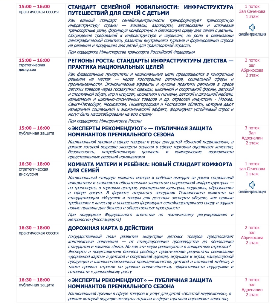 Программа Конгресса индустрии детских товаров (20–22 апреля 2026 г.)